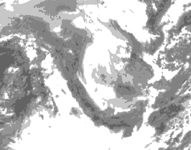 GDPS total cloud 234 hour forecast chart for Canada based on 2026/01/19 0000Z data
