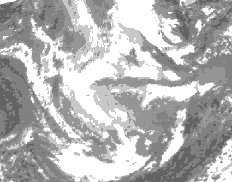 GDPS total cloud 072 hour forecast chart for Canada based on 2026/01/19 1200Z data