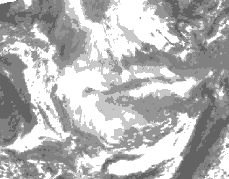 GDPS total cloud 084 hour forecast chart for Canada based on 2026/01/19 1200Z data