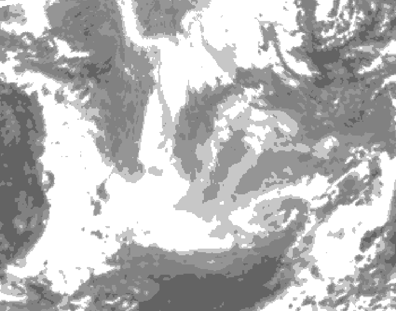 GDPS total cloud 108 hour forecast chart for Canada based on 2026/01/19 1200Z data