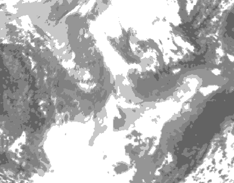 GDPS total cloud 156 hour forecast chart for Canada based on 2026/01/19 1200Z data