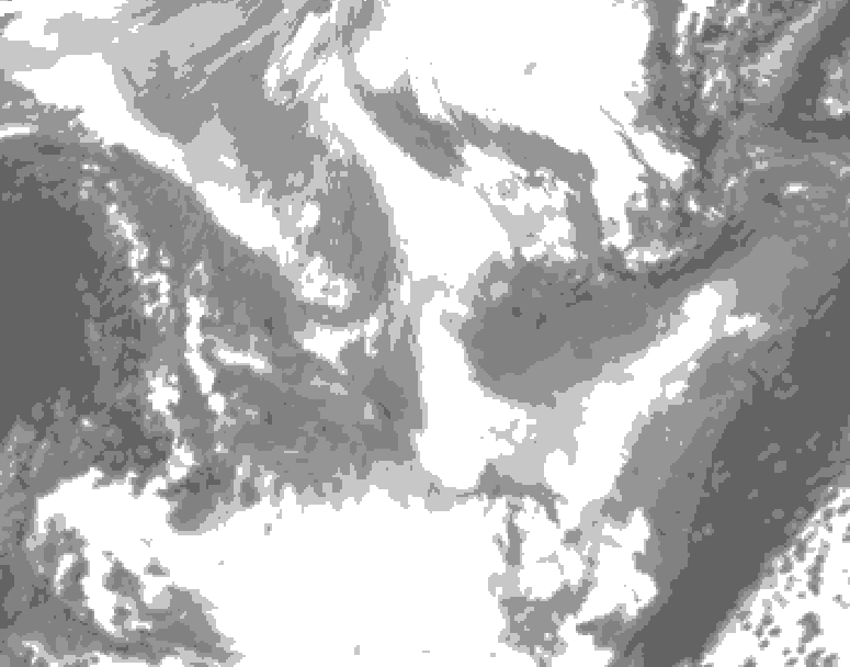 GDPS total cloud 168 hour forecast chart for Canada based on 2026/01/19 1200Z data