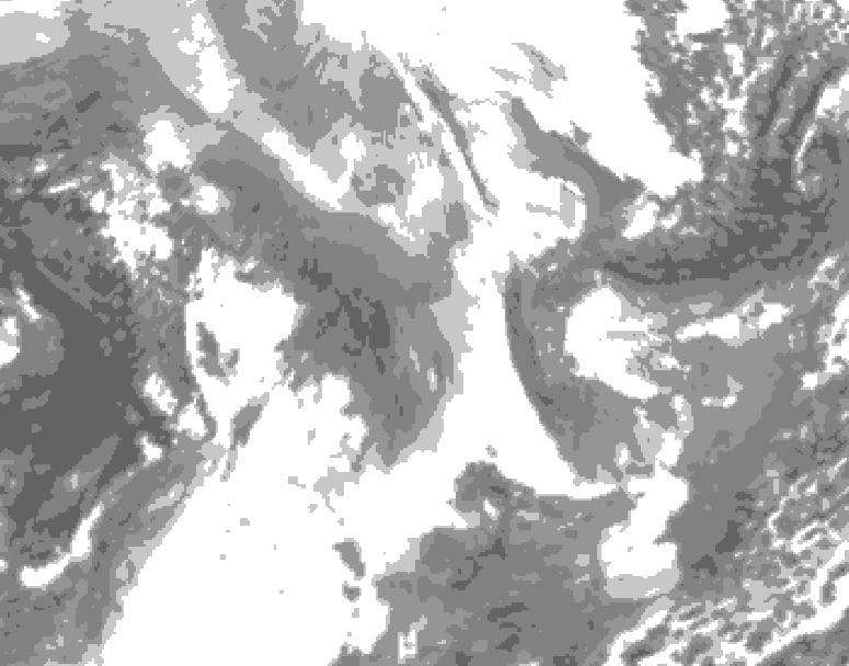 GDPS total cloud 216 hour forecast chart for Canada based on 2026/01/19 1200Z data