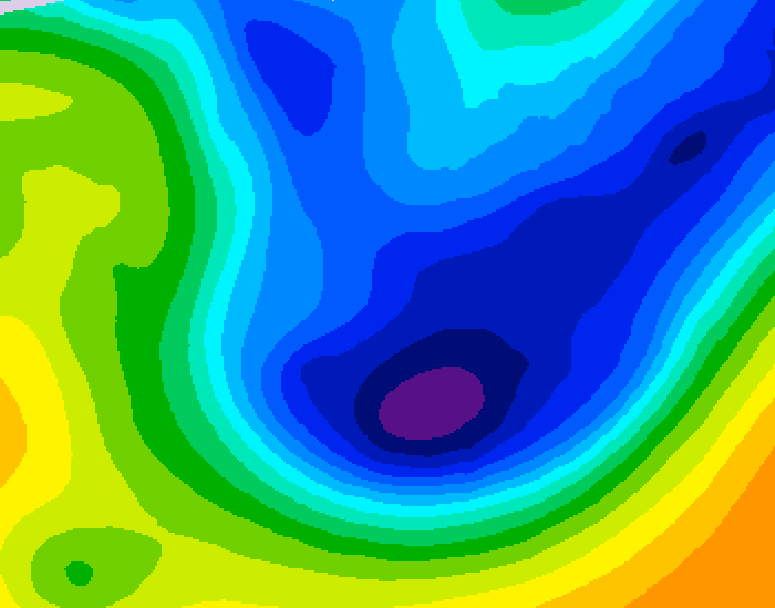 GDPS 500 millibar geopotential height 072 hour forecast chart for Canada based on 2026/01/20 0000Z data