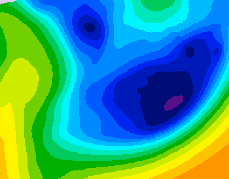 GDPS 500 millibar geopotential height 096 hour forecast chart for Canada based on 2026/01/20 0000Z data