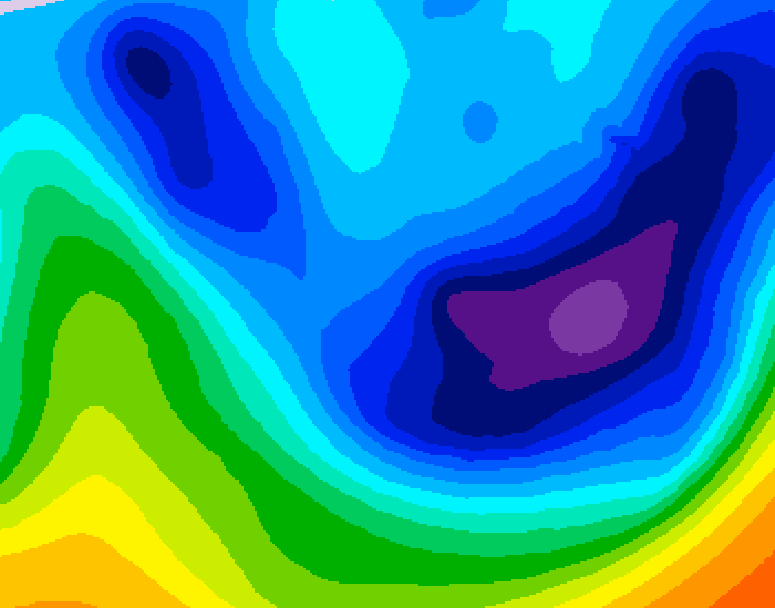 GDPS 500 millibar geopotential height 180 hour forecast chart for Canada based on 2026/01/20 0000Z data