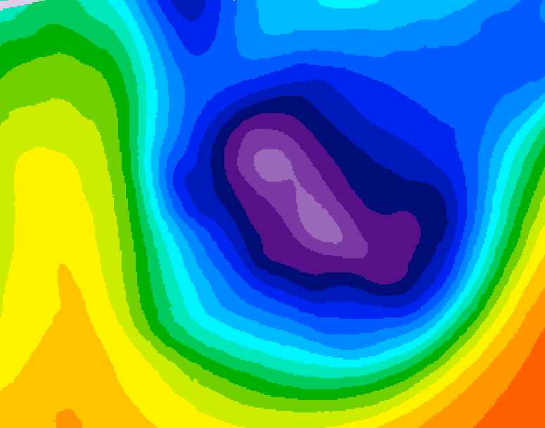 GDPS 500 millibar geopotential height 006 hour forecast chart for Canada based on 2026/01/20 1200Z data