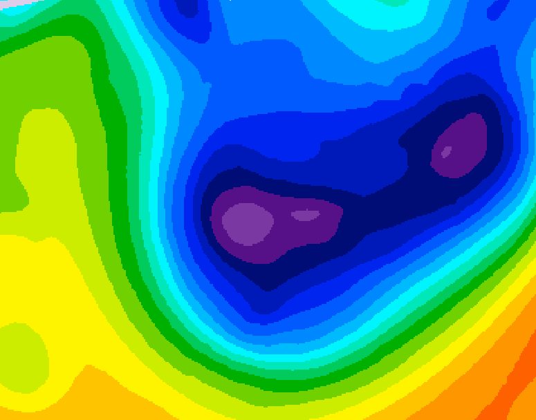 GDPS 500 millibar geopotential height 030 hour forecast chart for Canada based on 2026/01/20 1200Z data