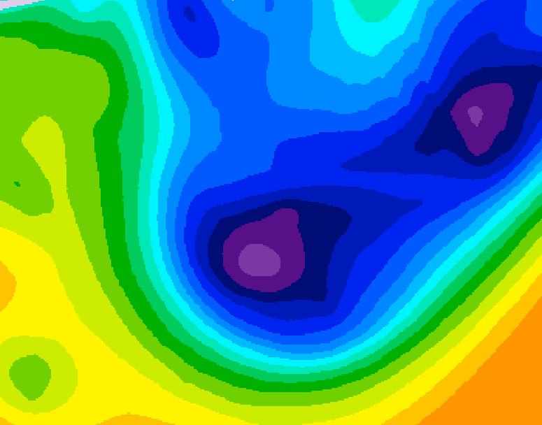 GDPS 500 millibar geopotential height 042 hour forecast chart for Canada based on 2026/01/20 1200Z data
