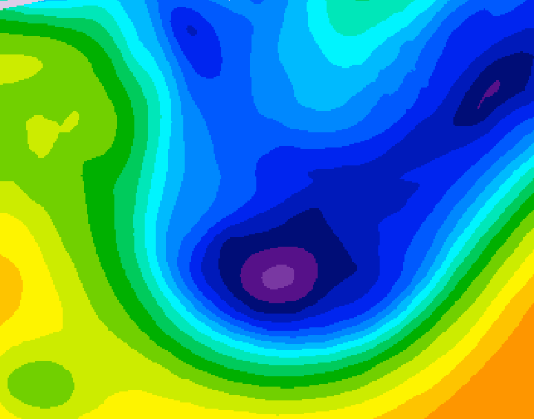 GDPS 500 millibar geopotential height 054 hour forecast chart for Canada based on 2026/01/20 1200Z data
