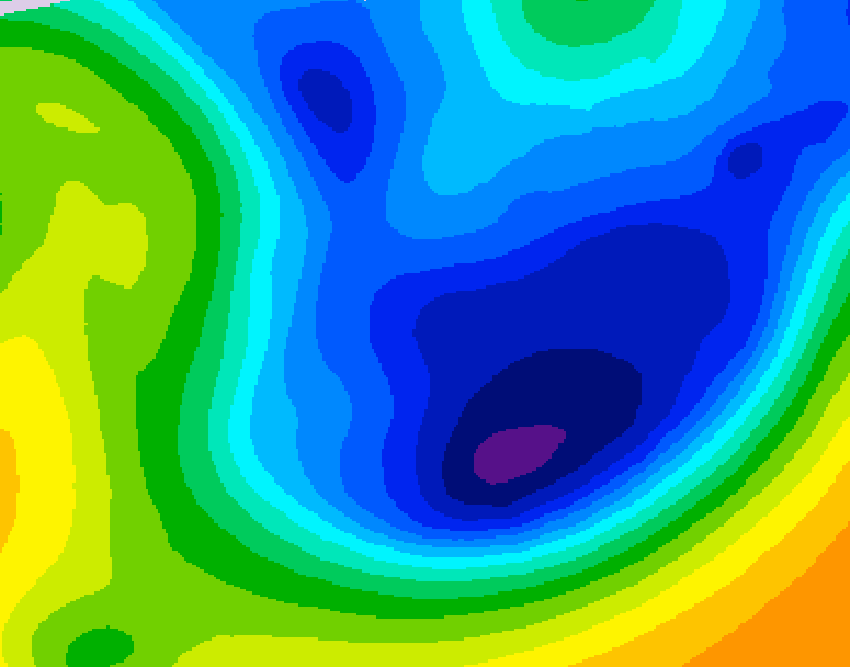 GDPS 500 millibar geopotential height 072 hour forecast chart for Canada based on 2026/01/20 1200Z data