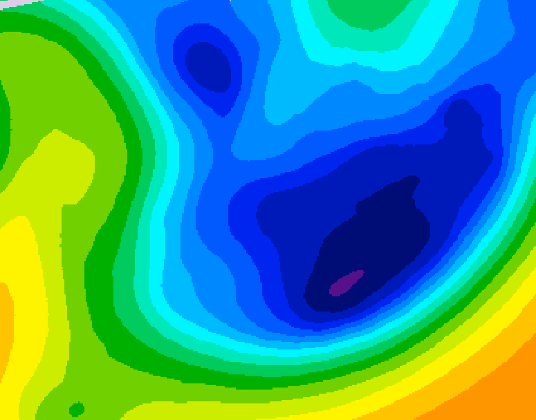 GDPS 500 millibar geopotential height 078 hour forecast chart for Canada based on 2026/01/20 1200Z data