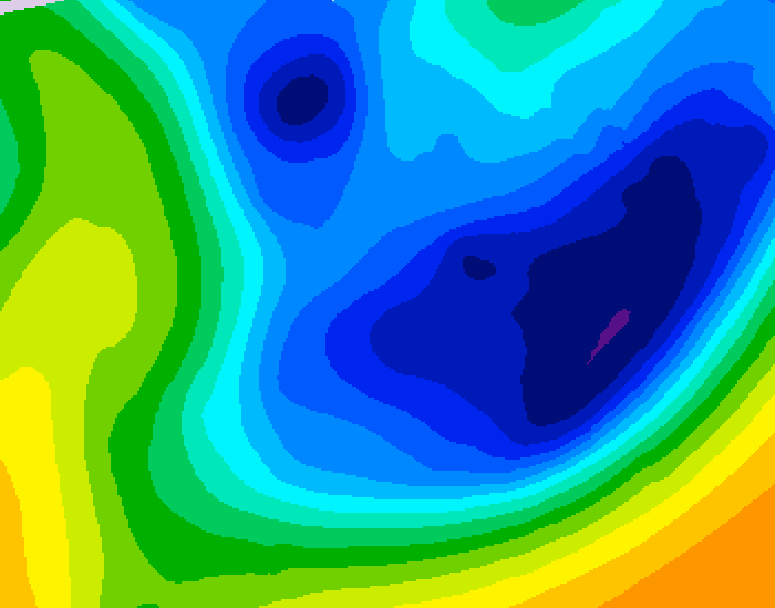 GDPS 500 millibar geopotential height 090 hour forecast chart for Canada based on 2026/01/20 1200Z data