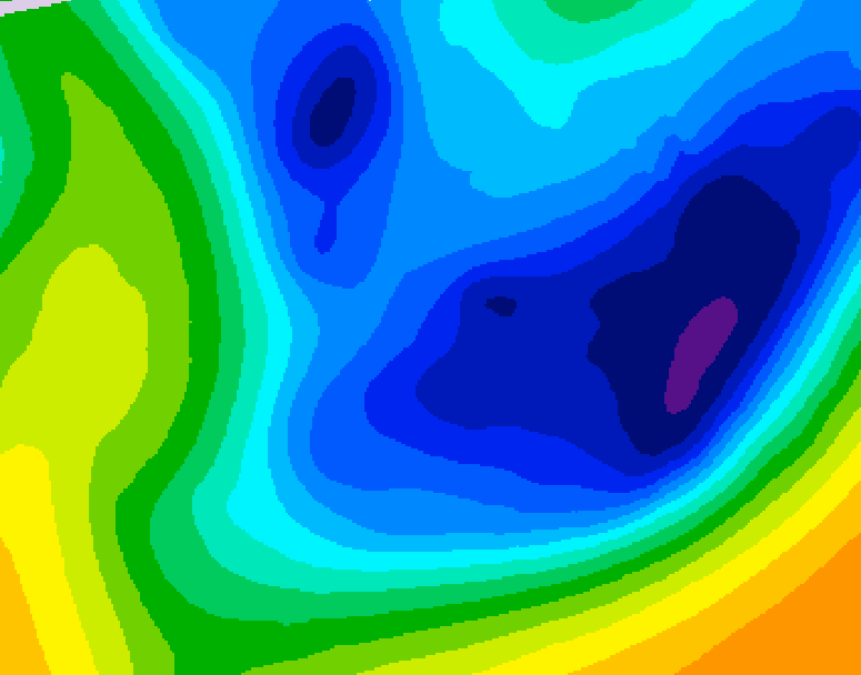 GDPS 500 millibar geopotential height 096 hour forecast chart for Canada based on 2026/01/20 1200Z data