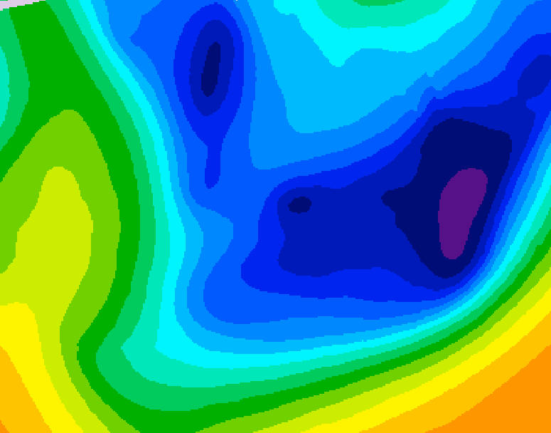 GDPS 500 millibar geopotential height 102 hour forecast chart for Canada based on 2026/01/20 1200Z data