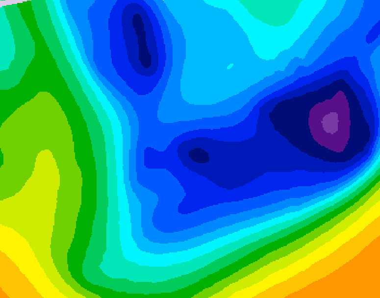 GDPS 500 millibar geopotential height 114 hour forecast chart for Canada based on 2026/01/20 1200Z data