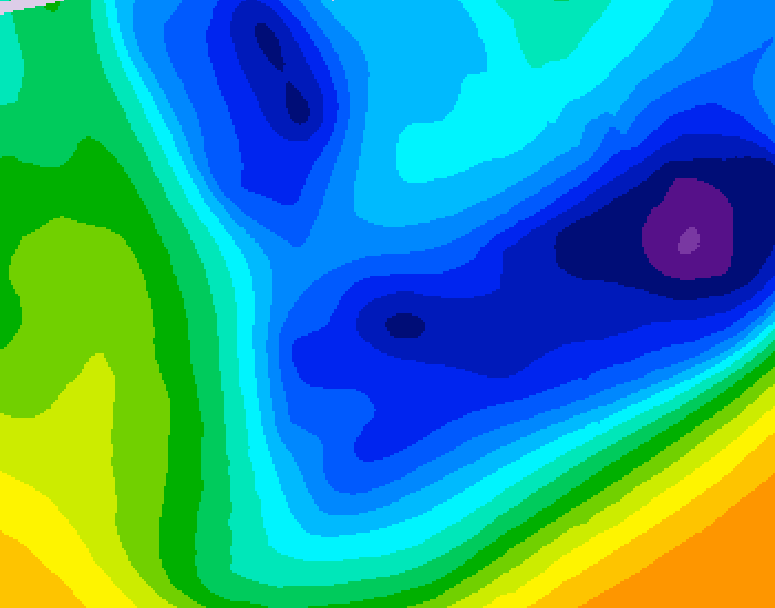 GDPS 500 millibar geopotential height 120 hour forecast chart for Canada based on 2026/01/20 1200Z data