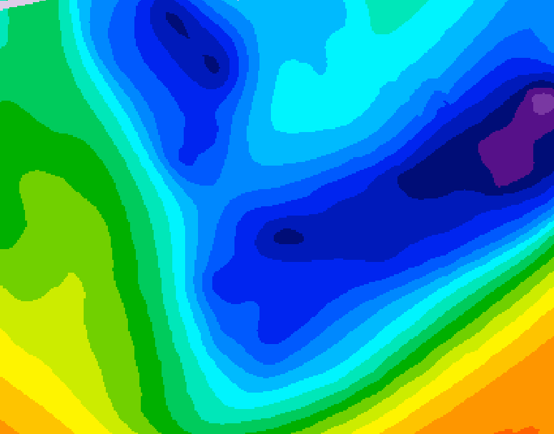 GDPS 500 millibar geopotential height 126 hour forecast chart for Canada based on 2026/01/20 1200Z data