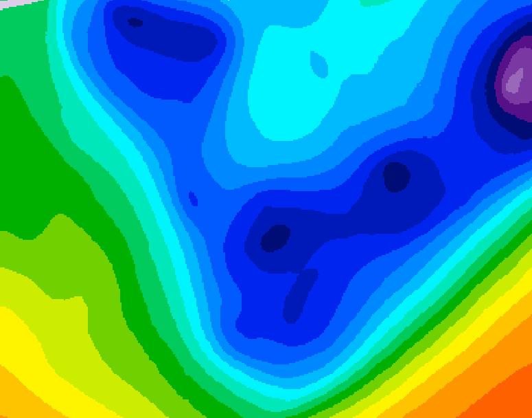 GDPS 500 millibar geopotential height 138 hour forecast chart for Canada based on 2026/01/20 1200Z data