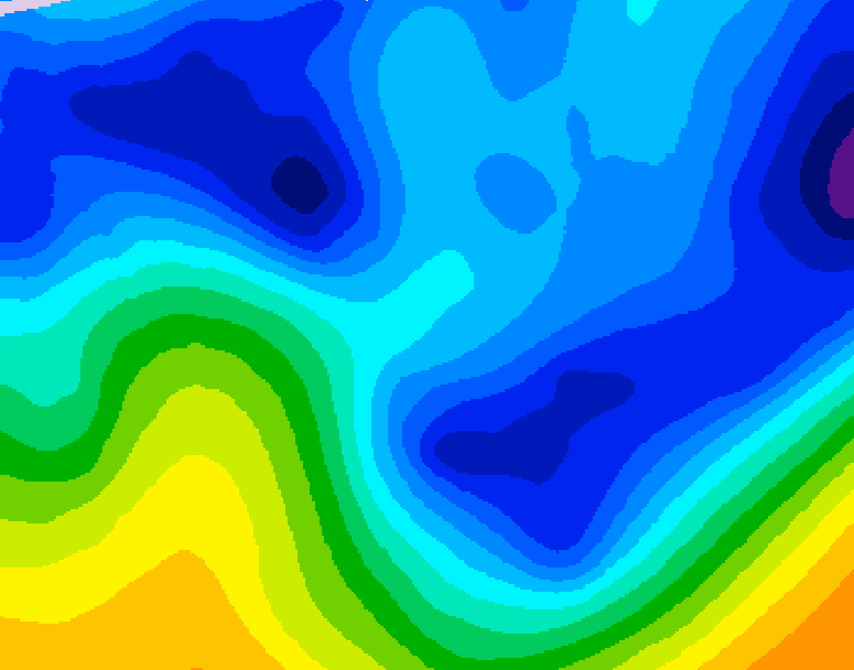 GDPS 500 millibar geopotential height 198 hour forecast chart for Canada based on 2026/01/20 1200Z data