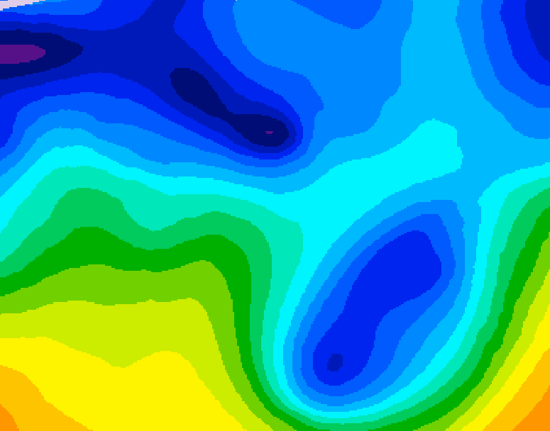 GDPS 500 millibar geopotential height 222 hour forecast chart for Canada based on 2026/01/20 1200Z data