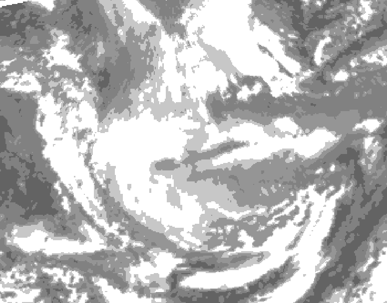 GDPS total cloud 072 hour forecast chart for Canada based on 2026/01/20 0000Z data