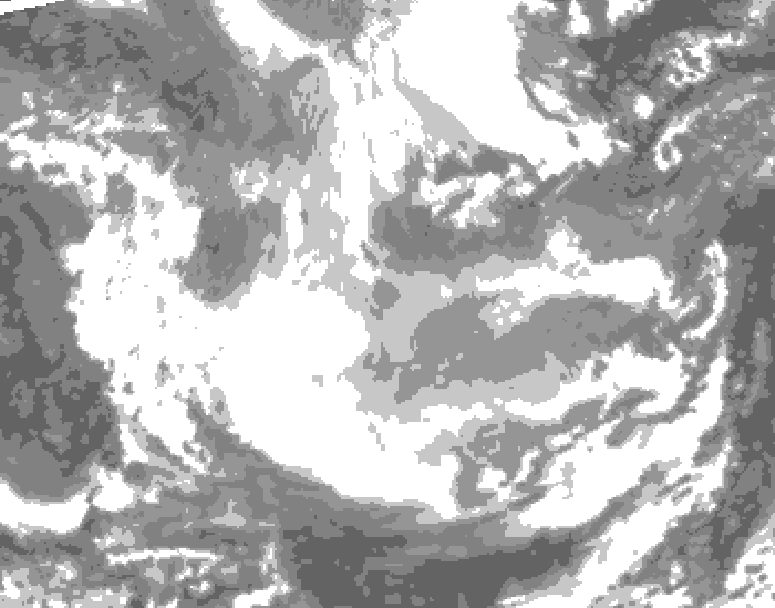 GDPS total cloud 084 hour forecast chart for Canada based on 2026/01/20 0000Z data