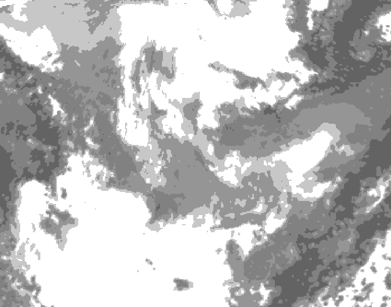 GDPS total cloud 156 hour forecast chart for Canada based on 2026/01/20 0000Z data