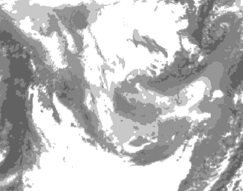 GDPS total cloud 186 hour forecast chart for Canada based on 2026/01/20 0000Z data