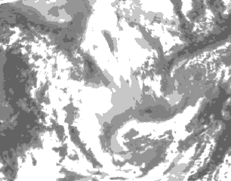GDPS total cloud 234 hour forecast chart for Canada based on 2026/01/20 0000Z data