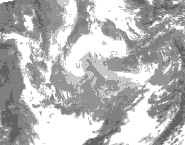 GDPS total cloud 024 hour forecast chart for Canada based on 2026/01/20 1200Z data