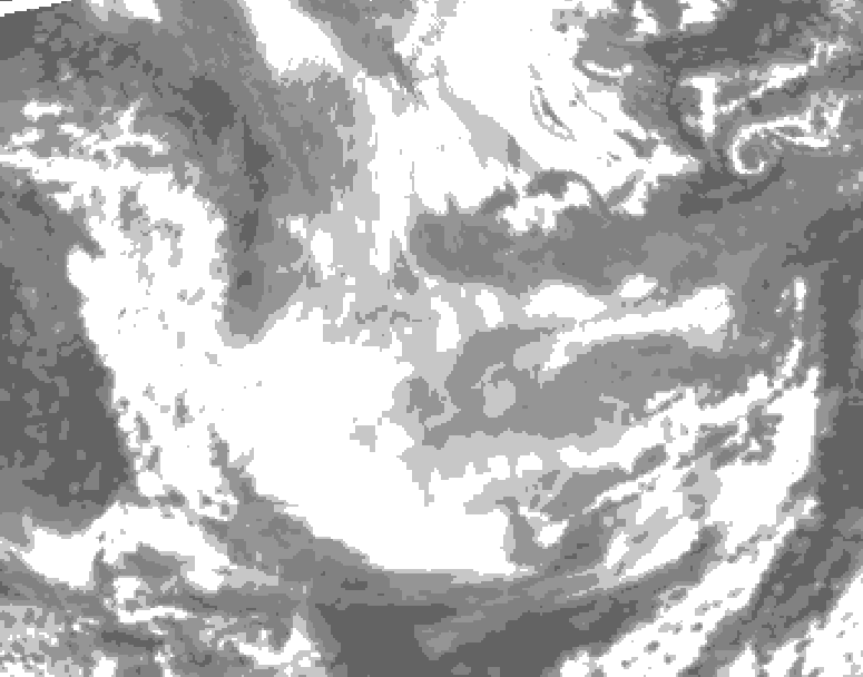 GDPS total cloud 072 hour forecast chart for Canada based on 2026/01/20 1200Z data