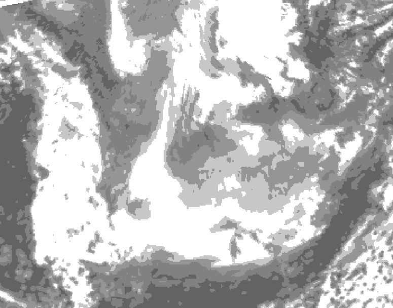 GDPS total cloud 096 hour forecast chart for Canada based on 2026/01/20 1200Z data