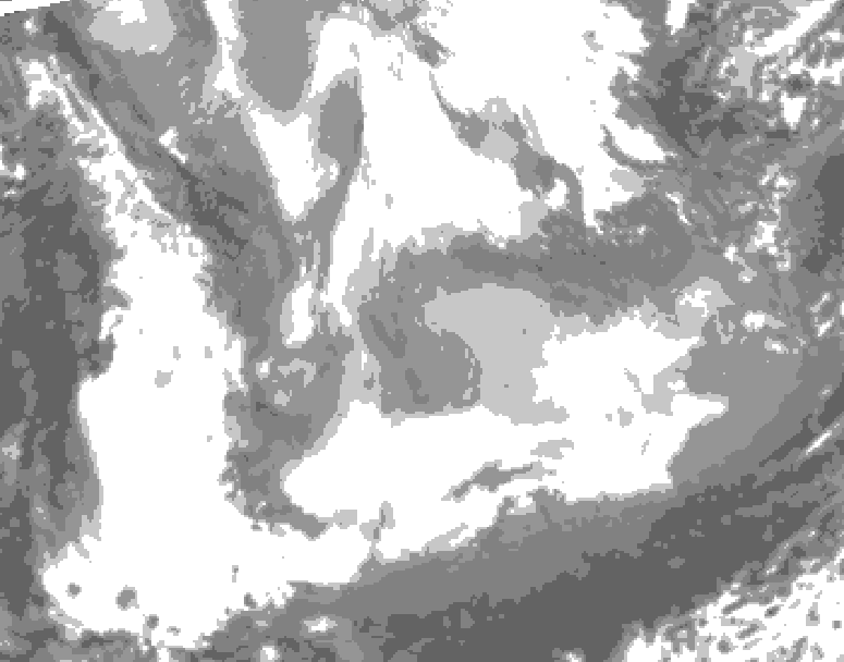 GDPS total cloud 114 hour forecast chart for Canada based on 2026/01/20 1200Z data