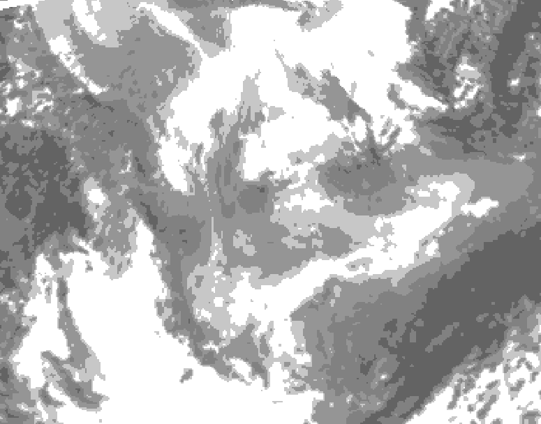 GDPS total cloud 138 hour forecast chart for Canada based on 2026/01/20 1200Z data