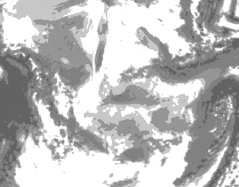 GDPS total cloud 168 hour forecast chart for Canada based on 2026/01/20 1200Z data