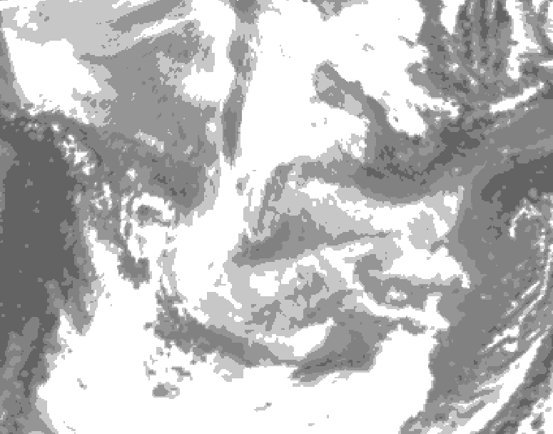 GDPS total cloud 174 hour forecast chart for Canada based on 2026/01/20 1200Z data