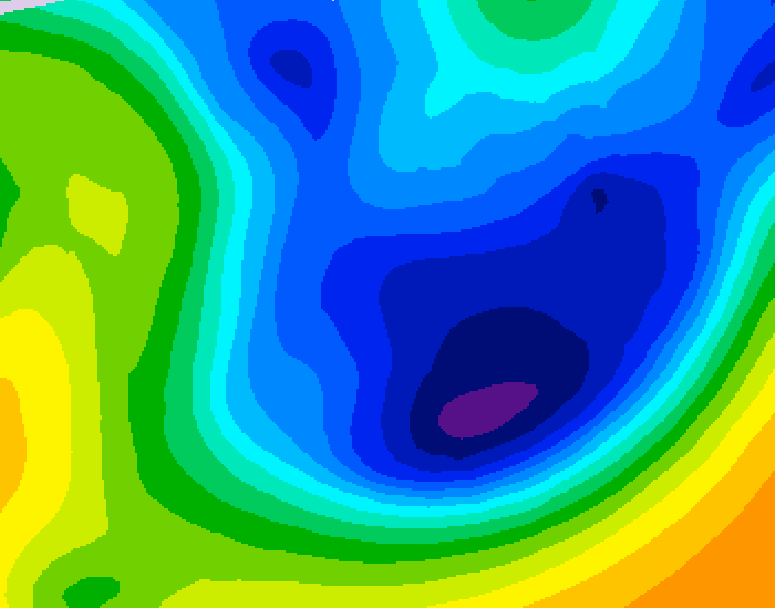 GDPS 500 millibar geopotential height 060 hour forecast chart for Canada based on 2026/01/21 0000Z data