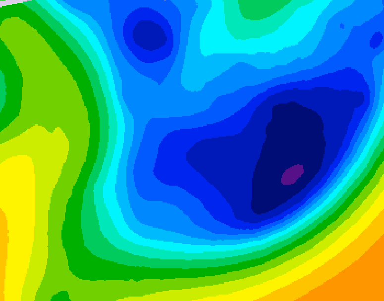 GDPS 500 millibar geopotential height 072 hour forecast chart for Canada based on 2026/01/21 0000Z data
