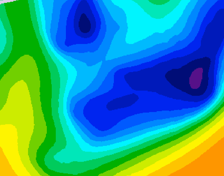 GDPS 500 millibar geopotential height 096 hour forecast chart for Canada based on 2026/01/21 0000Z data