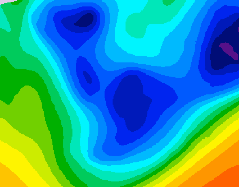 GDPS 500 millibar geopotential height 120 hour forecast chart for Canada based on 2026/01/21 0000Z data