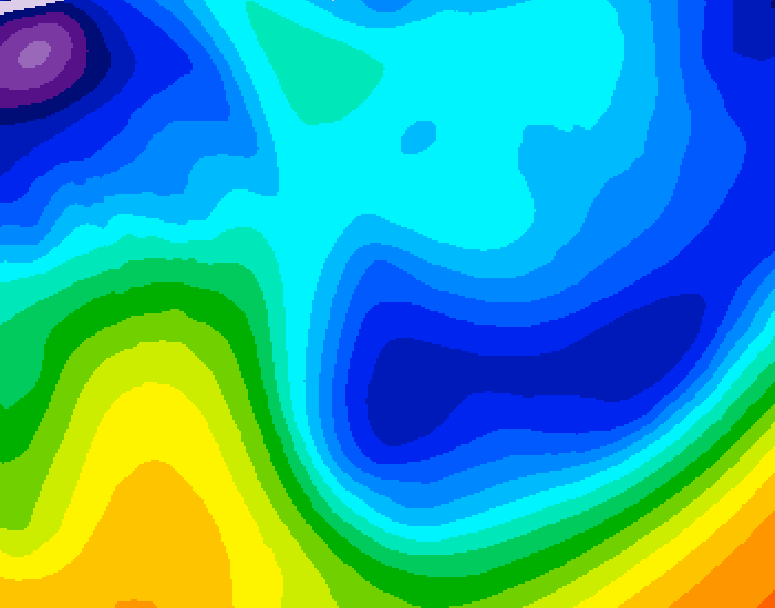 GDPS 500 millibar geopotential height 180 hour forecast chart for Canada based on 2026/01/21 0000Z data