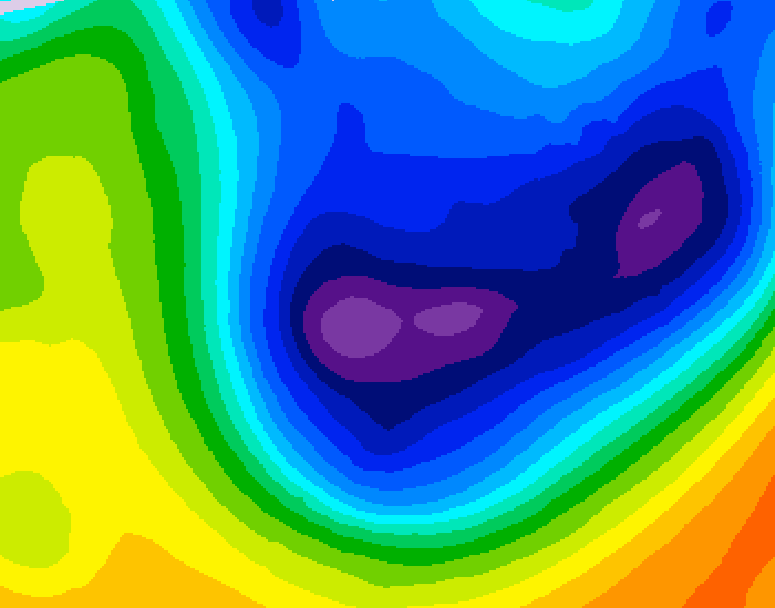GDPS 500 millibar geopotential height 006 hour forecast chart for Canada based on 2026/01/21 1200Z data