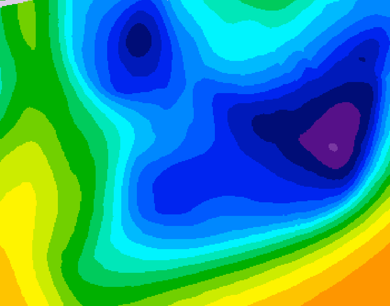 GDPS 500 millibar geopotential height 078 hour forecast chart for Canada based on 2026/01/21 1200Z data