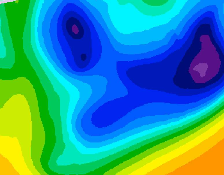 GDPS 500 millibar geopotential height 090 hour forecast chart for Canada based on 2026/01/21 1200Z data