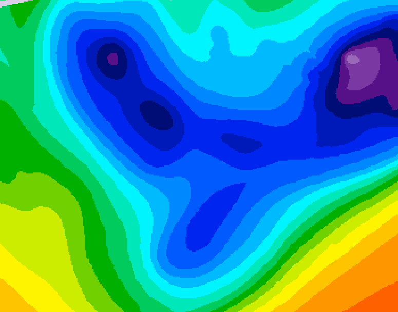 GDPS 500 millibar geopotential height 108 hour forecast chart for Canada based on 2026/01/21 1200Z data