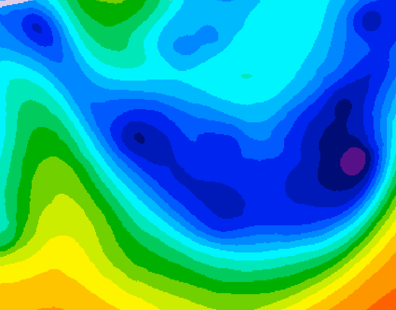 GDPS 500 millibar geopotential height 150 hour forecast chart for Canada based on 2026/01/21 1200Z data