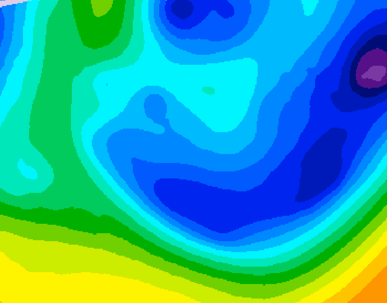GDPS 500 millibar geopotential height 180 hour forecast chart for Canada based on 2026/01/21 1200Z data