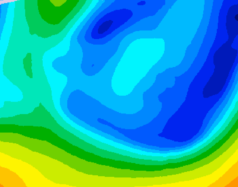 GDPS 500 millibar geopotential height 198 hour forecast chart for Canada based on 2026/01/21 1200Z data