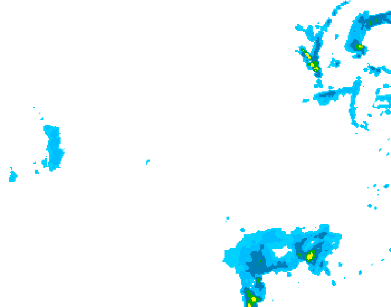 GDPS precipitation 102 hour forecast chart for Canada based on 2026/01/21 1200Z data